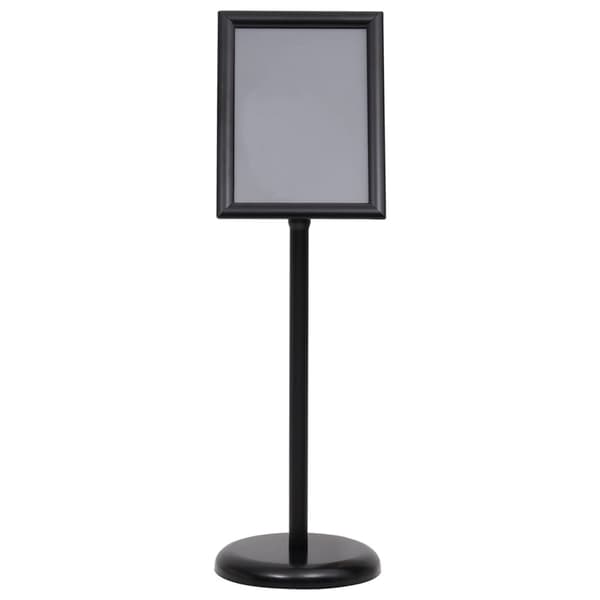 vidaXL A4 plakatstativ, sort, aluminiumslegering