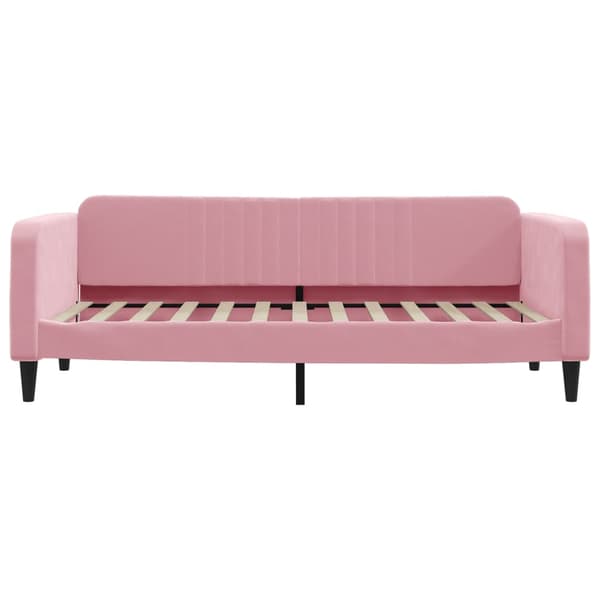 vidaXL Bäddsoffa rosa 90x200 cm klädd i sammet