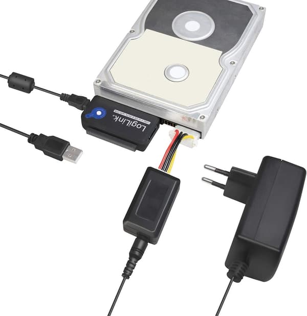 USB 3.0 SATA IDE til HDD 2,5” 3,5” CD DVD Adapter LogiLink OTB Connection