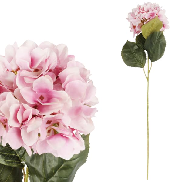 KONSTGJORD HORTENSINSTRÄK rosa 90 cm