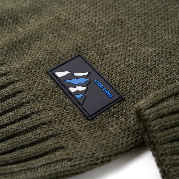 Stickad barntröja, khaki, 92