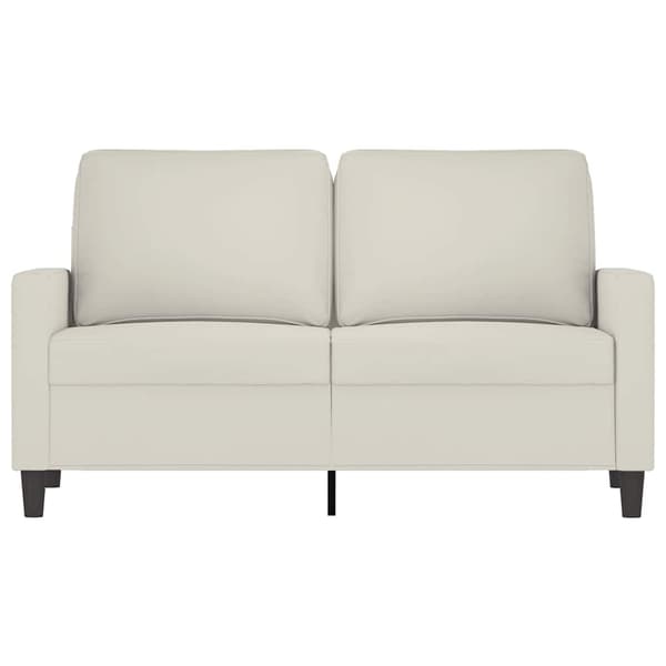 vidaXL 2-sitssoffa krämfärgad 120 cm klädd i sammet