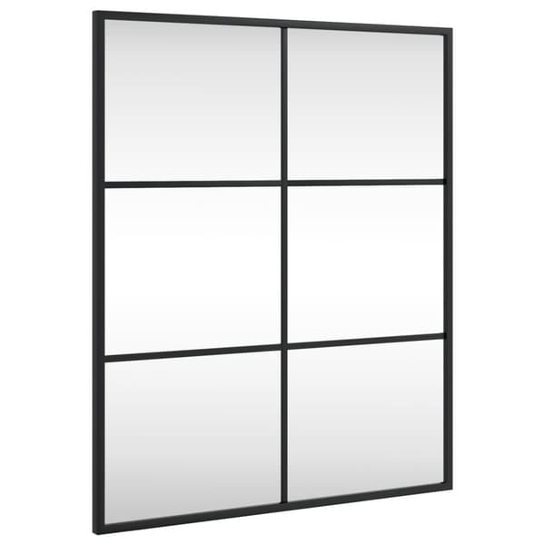 vidaXL Väggspegel, svart, 50x60 cm, rektangulär, järn