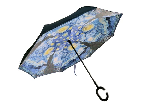 Paraply med omvendt åbning - V. Van Gogh, Stjernenat (CARMANI)