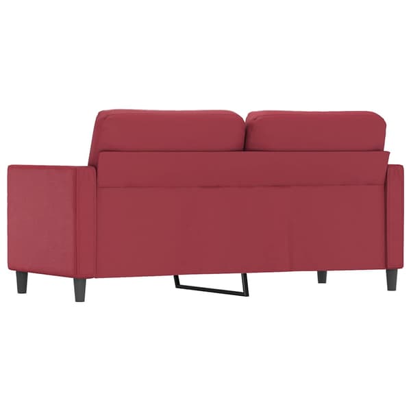 vidaXL 2-sitssoffa vinröd 140 cm konstläder