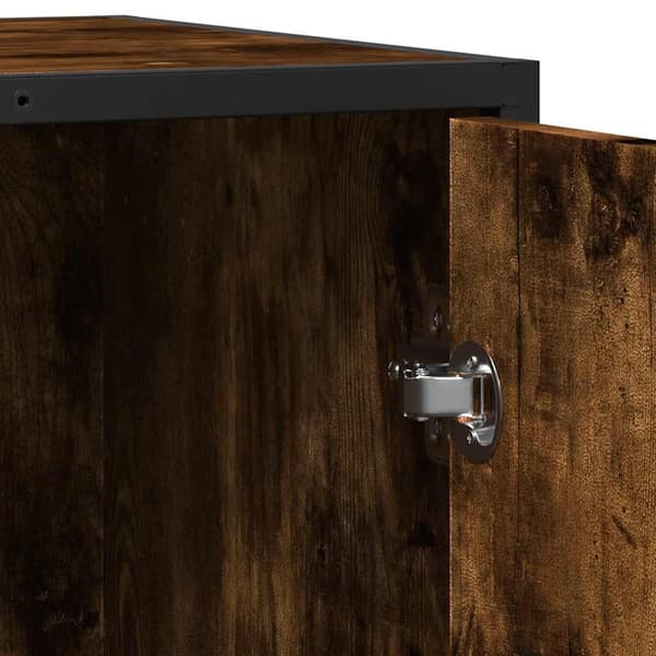 vidaXL kommode, røget eg, 62x35x76 cm, træbaseret materiale