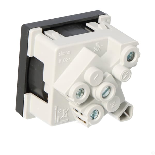 K45 stikkontakt med jordforbindelse 16A/230V~, grafit Connect