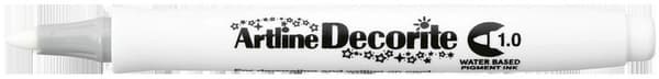 Decorite permanent tusch hvid ARTLINE