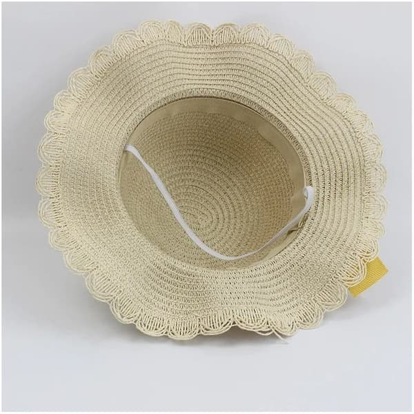 SET med väska och hatt 52 cm för flicka, strå ROsett CZ45