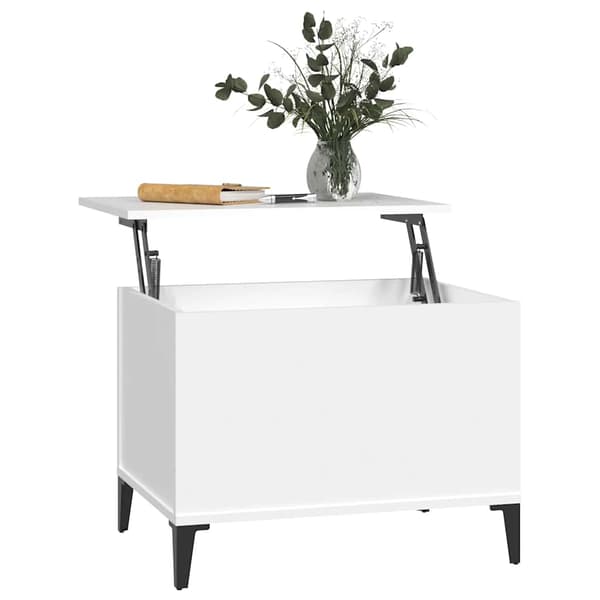 vidaXL Soffbord, Vitt 60x44,5x45 cm, Träbaserat Material