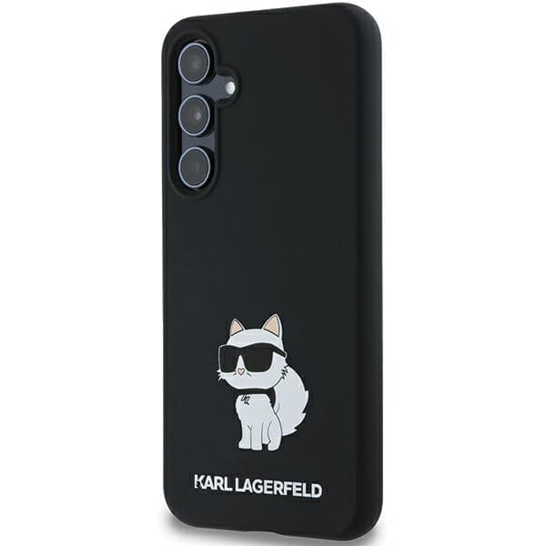 Karl Lagerfeld Silikone Choupette-etui til Galaxy A35, Sort