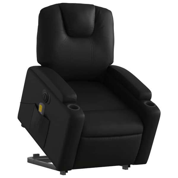 vidaXL elektrisk lænestol med massage, sort