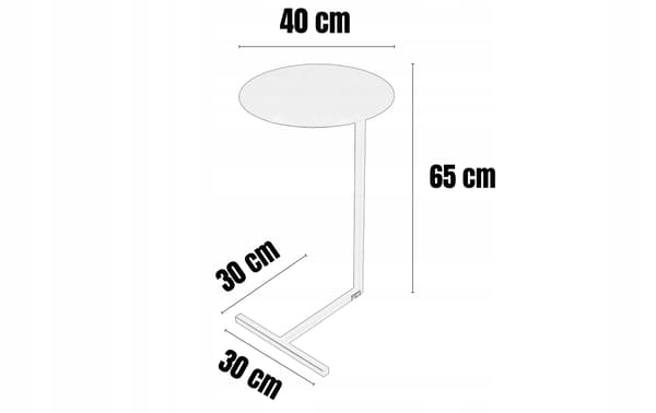 Laptopbord Loft Metall Vit Girona Fi 40x65