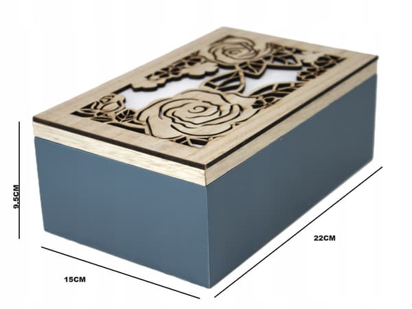 ELEGANT TRÄLÅDA MED ÖPPET LOCK