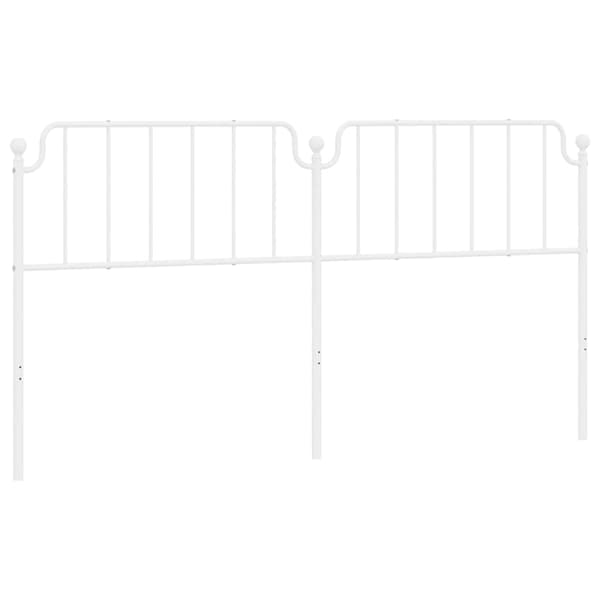 vidaXL metalsengegavl hvid 193 cm