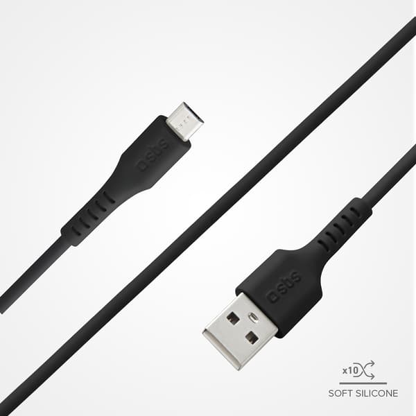USB-A - Micro-USB 1m kabel - svart