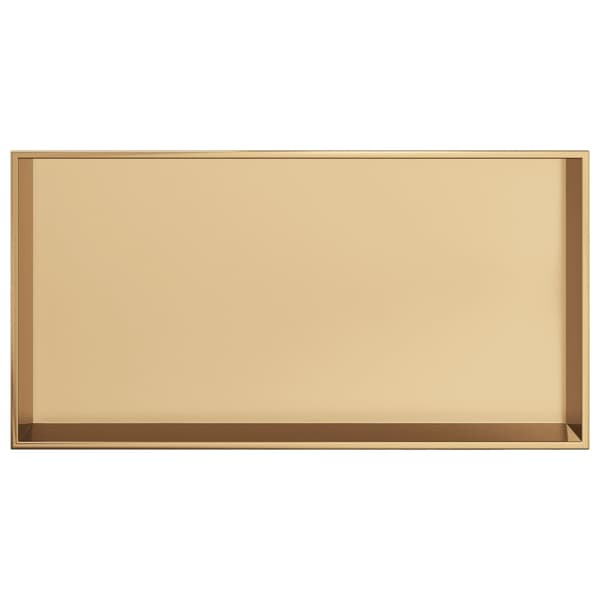 vidaXL Duschnisch borstad guld 62x32x9 cm stål