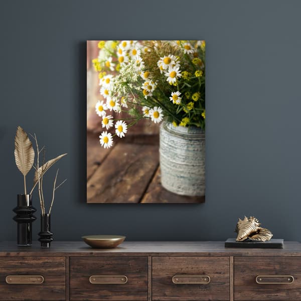 Lærredstryk Botanik Blomsterbuket 80x100 cm