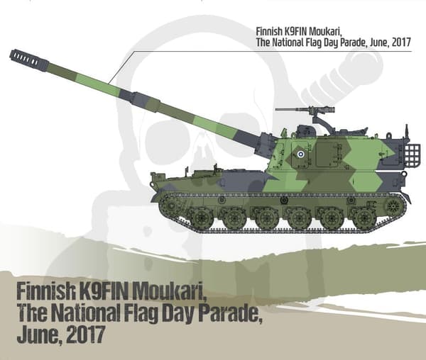ACAD-13519 K9FIN Moukari pistol haubits 1:35