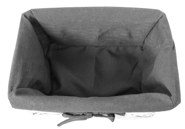 Rottingkorg 30x20x15 cm - vit och grå
