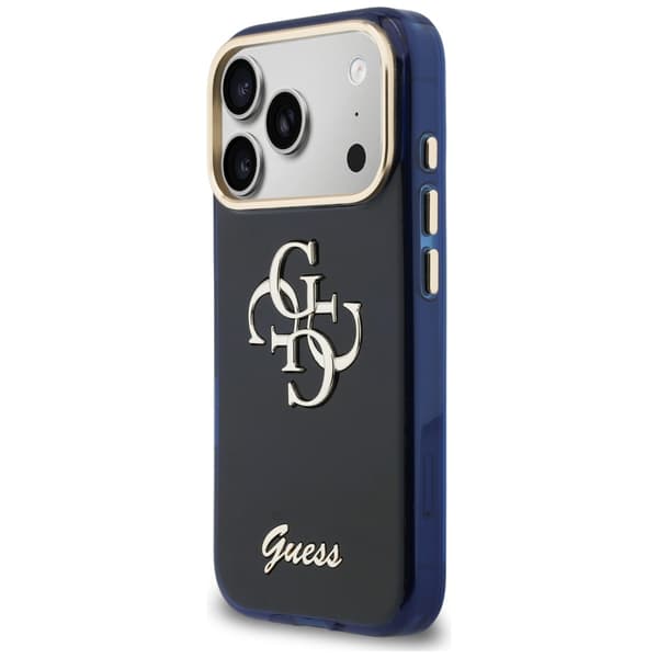 Guess IML 4G Script Metal-skal till iPhone 17 Pro blått