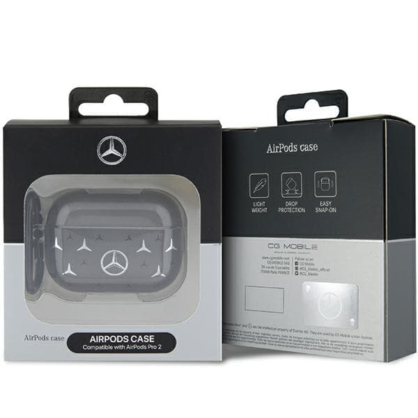 Mercedes Stort Stjernemønster Etui til AirPods Pro 2, Sort