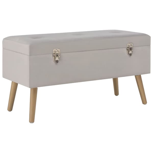 vidaXL Säilytyspenkki 80 cm harmaa sametti