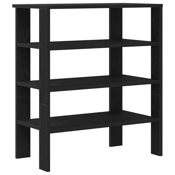 vidaXL skohylde sort 61x32x70 cm træbaseret materiale