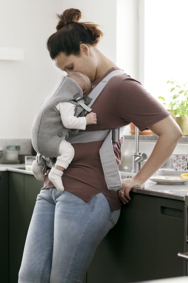 BABYBJÖRN MINI 3D Jersey - Bæresele, lysegrå