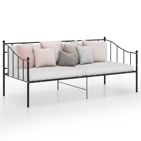 vidaXL sofastel sort metal 90x200 cm