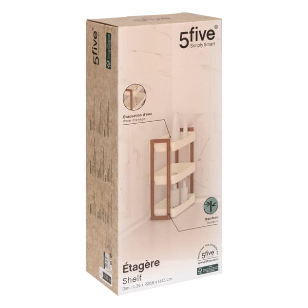 Natureo1 badeværelseshylde med 3 niveauer