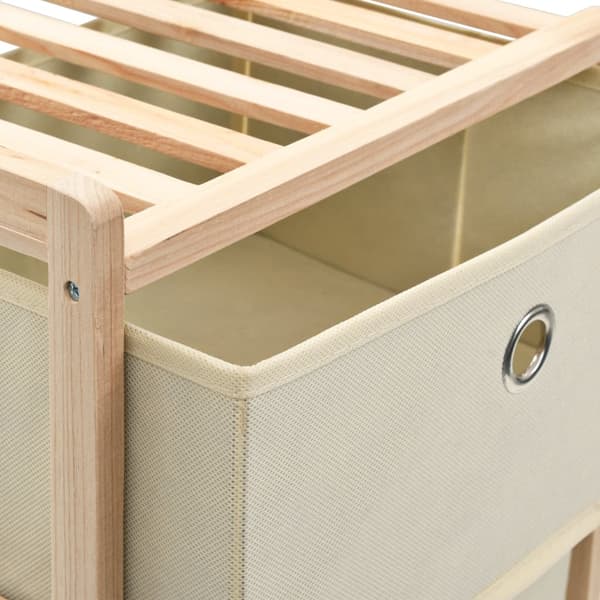 vidaXL Hylly 5 kangaskorilla setripuu beige