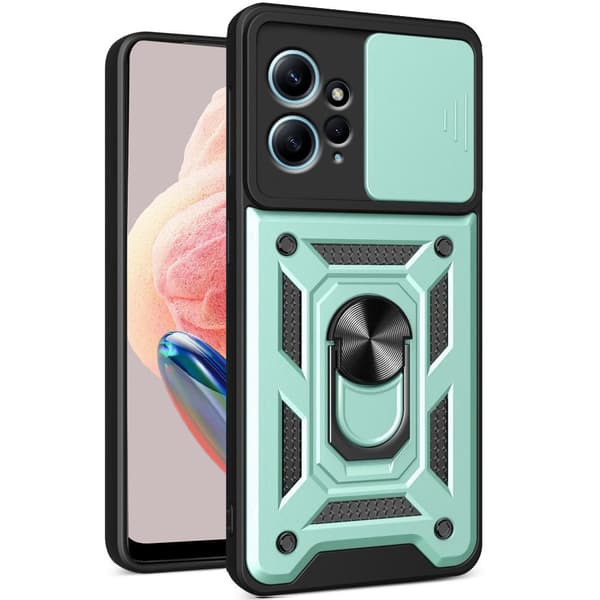 Pansarskal för Xiaomi Redmi Note 12 4G, CamShield Slide, grön