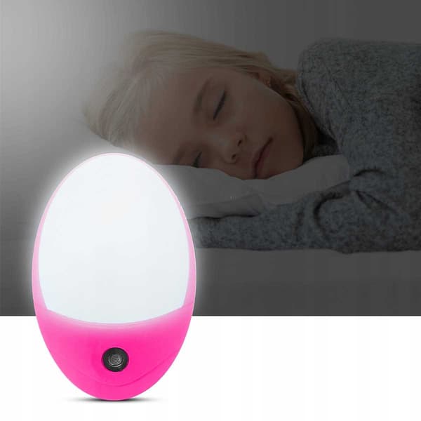 Heckermann 58 lyserød LED-natlampe
