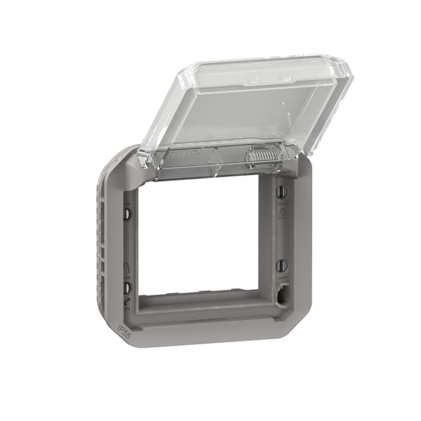 Arteor/Mosaic-adapter med transparent lock, mekanism 70,5x70,5mm - grå