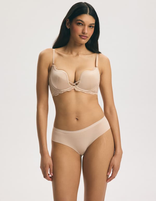 CLAUDIA Esotiq push-up -rintaliivi | beige 65F