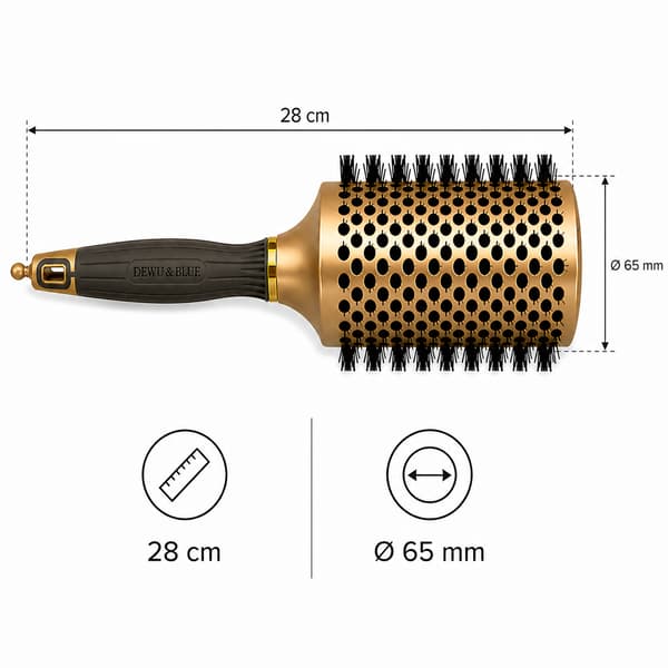 Keramisk termisk stylingborste med jonisering 65 mm NANO TECHNO