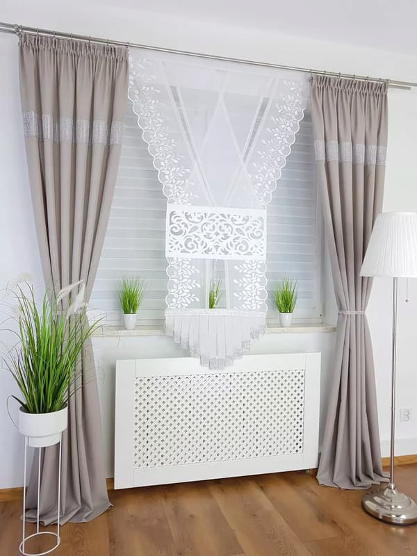 Fönsterpanel med broderi 180 cm