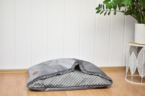 Mink NEL silver sammet + grafit minky 80cm x 60cm