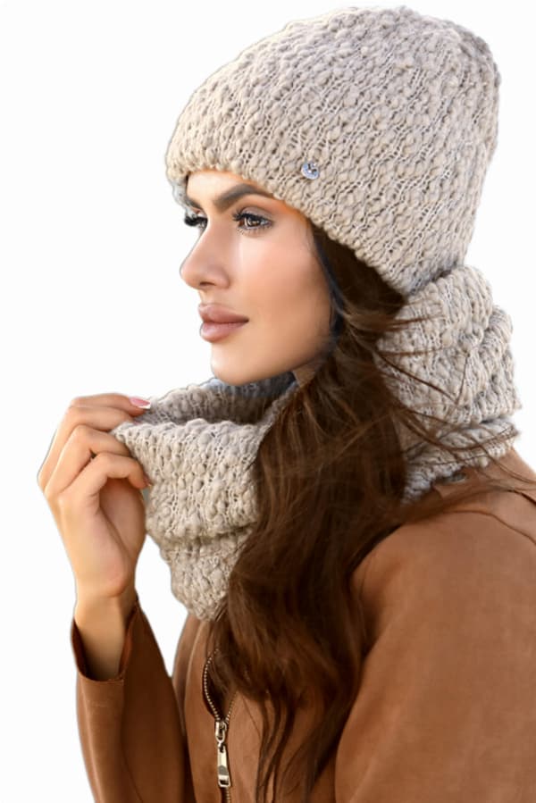 LAMIA-SET dame vinterjakke i beige farve