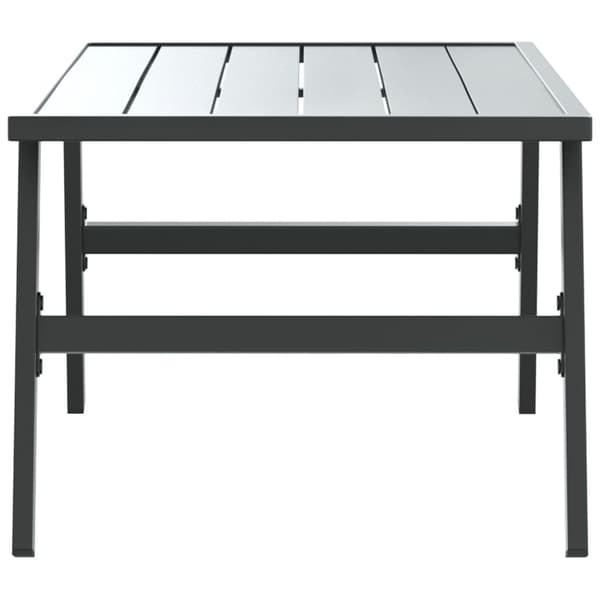 vidaXL Puutarhapöytä musta 90x45x35 cm maalattu teräs