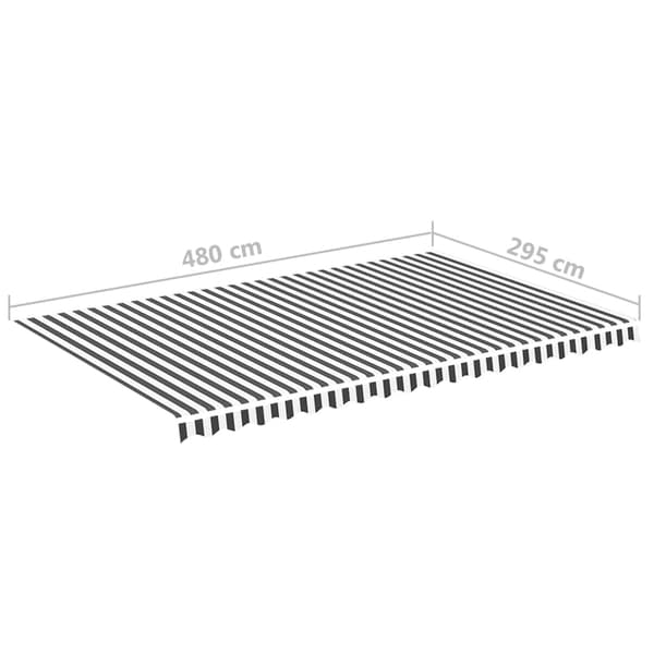 vidaXL Markistyg antracit/vit 5x3 m