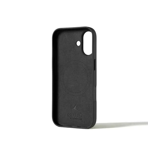 Mujjo - Heltäckande läderfodral för iPhone 17 / Air / Pro / Pro Max - Läderfodral för iPhone iPhone 17 Air / Basalt