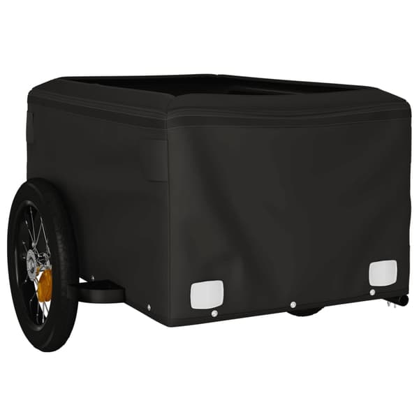 vidaXL cykelanhænger, sort og grå, 30 kg, jern