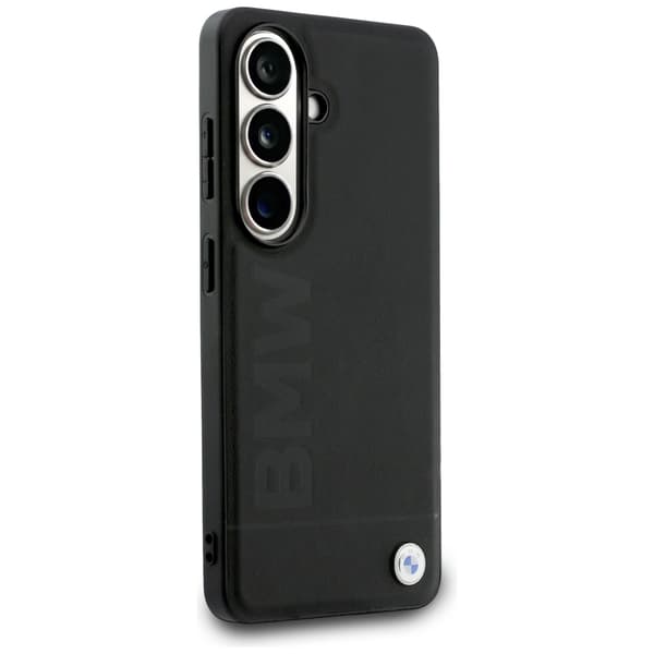 BMW Læder Hot Stamp MagSafe-etui til Galaxy S26 Plus, sort