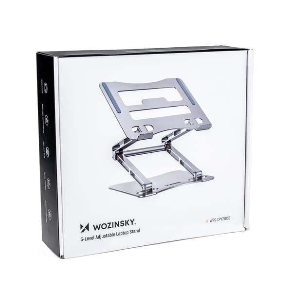 SET: Laptopställ i aluminium + smartphoneställ - silver