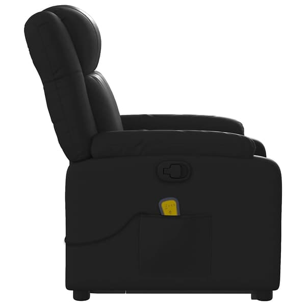 vidaXL massagestol med løftefunktion, lænestol, sort, kunstlæder