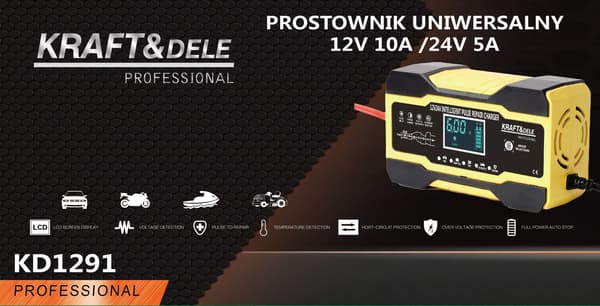 Universal ensretter 12/24V 10A KD1291