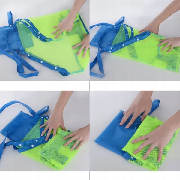 Pose til returflasker af plastik, foldbar, let, genanvendelig