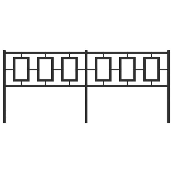 vidaXL metalsengegavl, sort, 193 cm